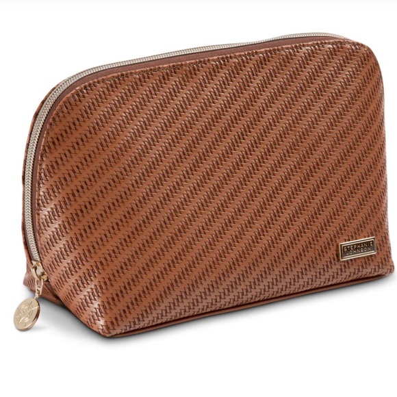 Stephanie Johnson Handbags - Stephanie Johnson Rosewood Cognac Lola woven make-up bag/recycled material-NWT